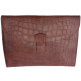 Porte-documents Mya croco marron